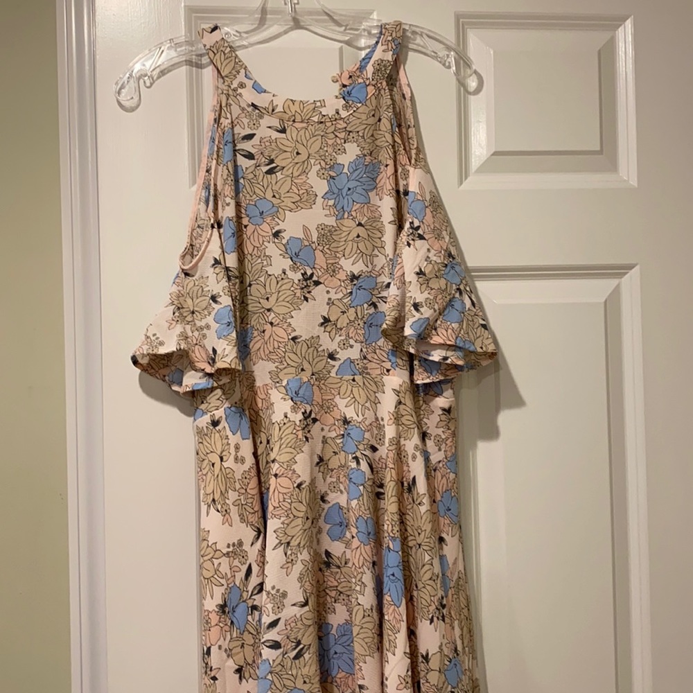 Floral Cold Shoulder Dress